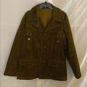 Vintage 70’s 80’s  Corduroy Chore Coat Jacket large details lined